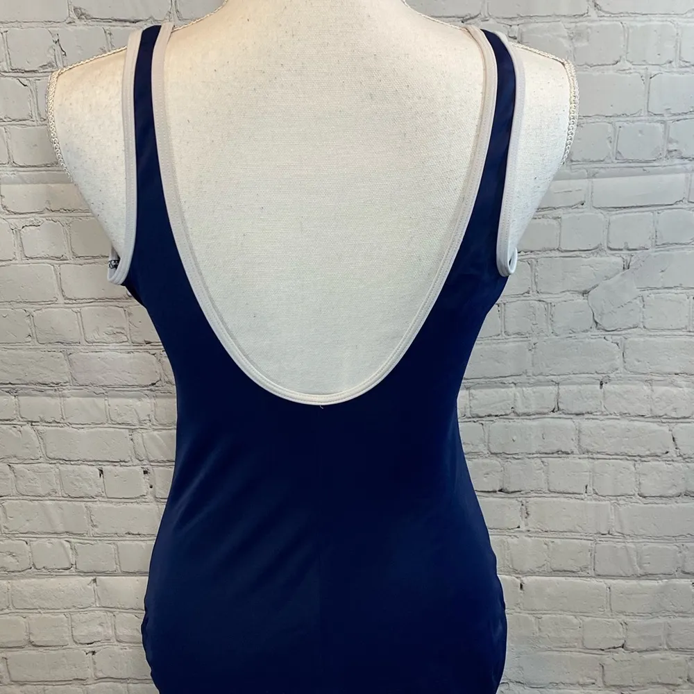 LANDS END Bathing Suit One Piece Navy-12 - Image 4