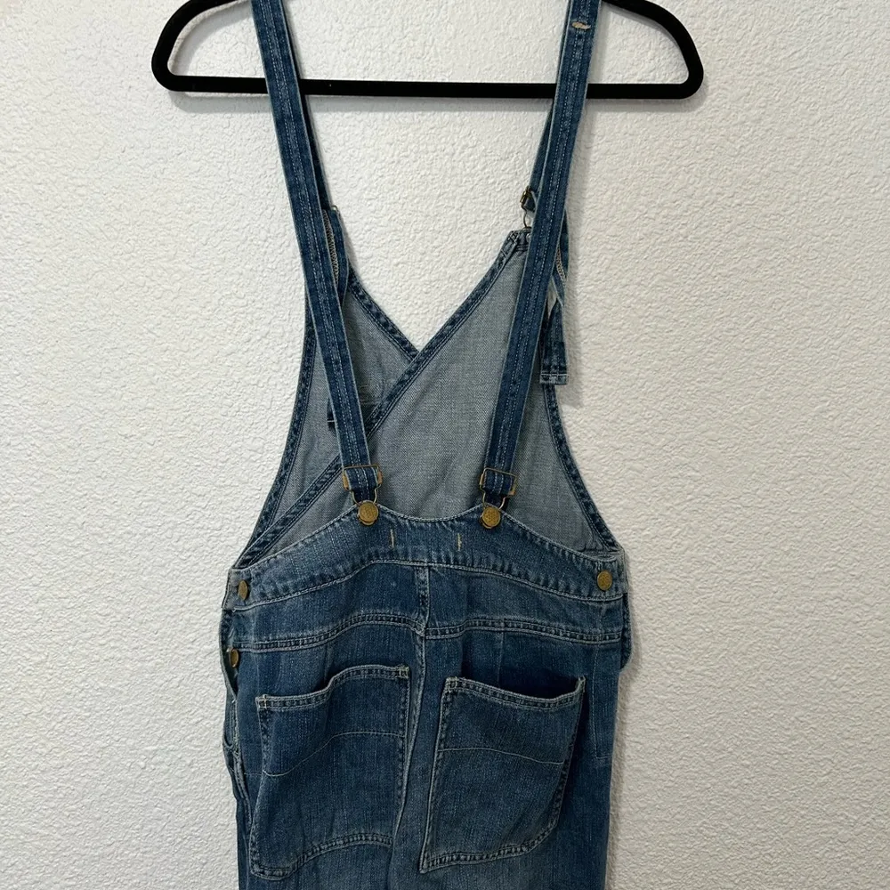 Free People Classic Blue Denim Overalls - Image 3