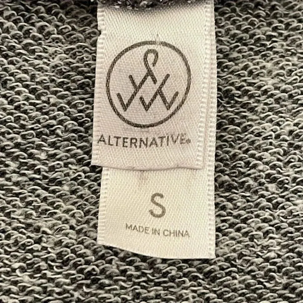 Alternative Apparel Burnout Boxy Hoodie Cotton Blend Sweatshirt SZ S #1268 - Image 4