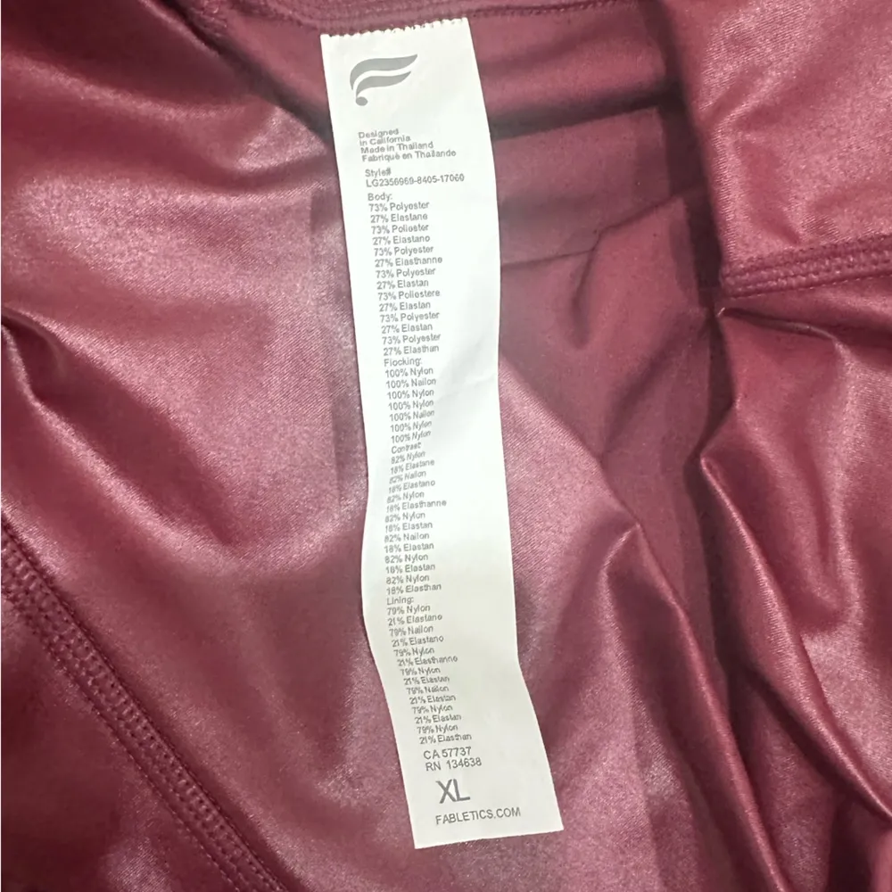 Fabletics Motion365+ Contour High-Waisted Legging- Merlot XL NWOT - Image 7