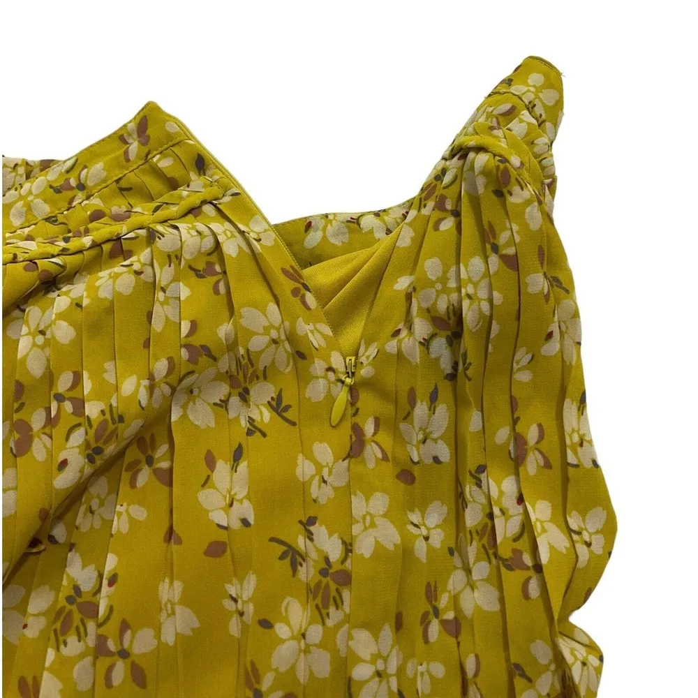 American Eagle Outfitters Women Size 0 Pleated Mini Skirt Floral (19-729) - Image 3