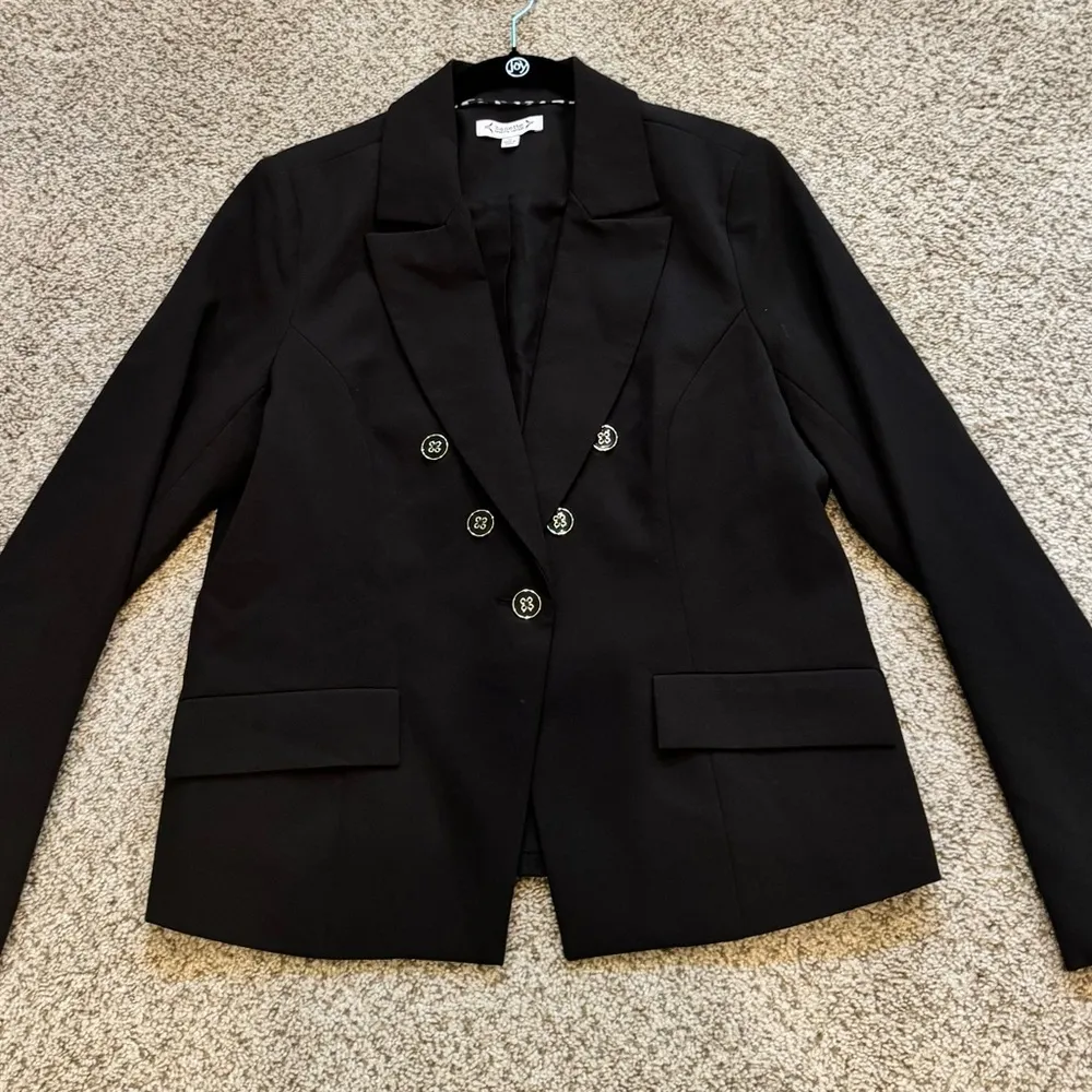 Nanette Lepore Black Gold Button Blazer Classic Double Breasted Office Jacket 12 - Image 8