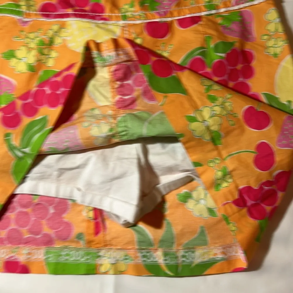 Lilly Pulitzer Women’s Fruit Print Skort W/Scallop Front Pockets Size 4-EUC - Image 5