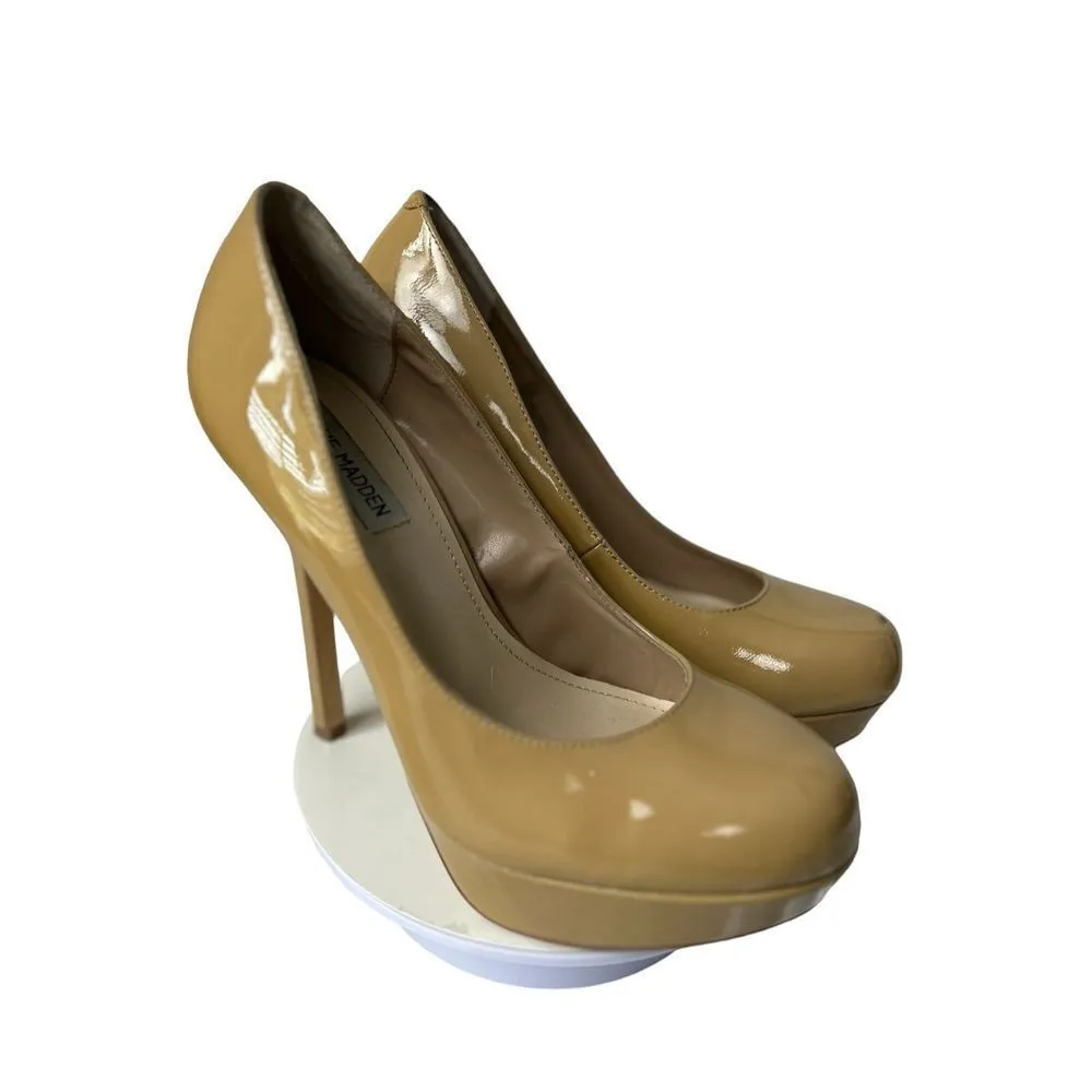 Steve Madden Bevv has platform heels size 9.5 tan pumps - Image 3