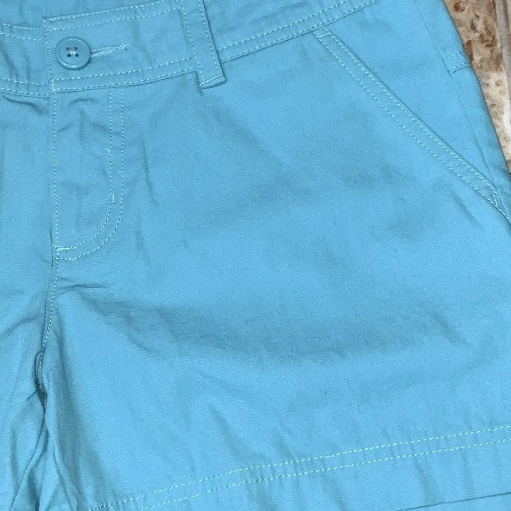 Columbia Compass Ridge Mid Rise 4” Inseam Pockets Cotton Light Blue Shorts 4 - Image 7