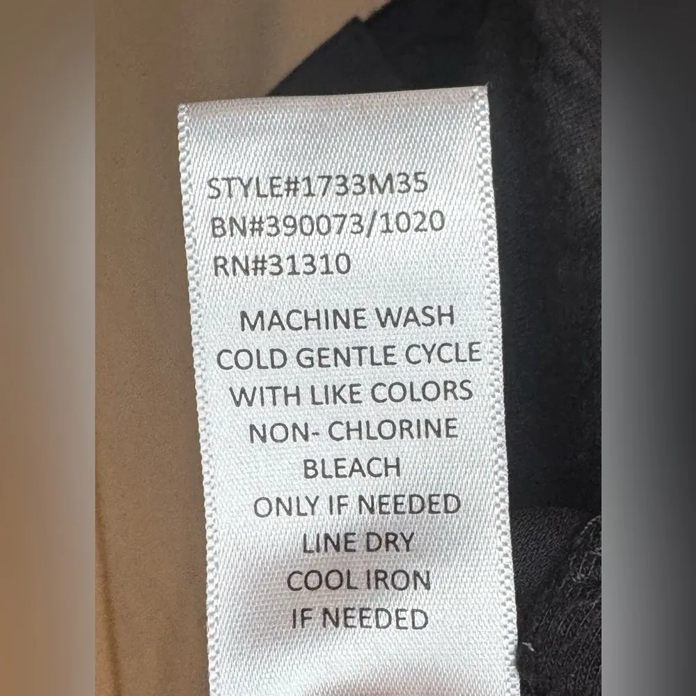 Fortune+Ivy Women's Shirt Cuffed Sleeve Solid Black V Neckline XLarge - Image 6