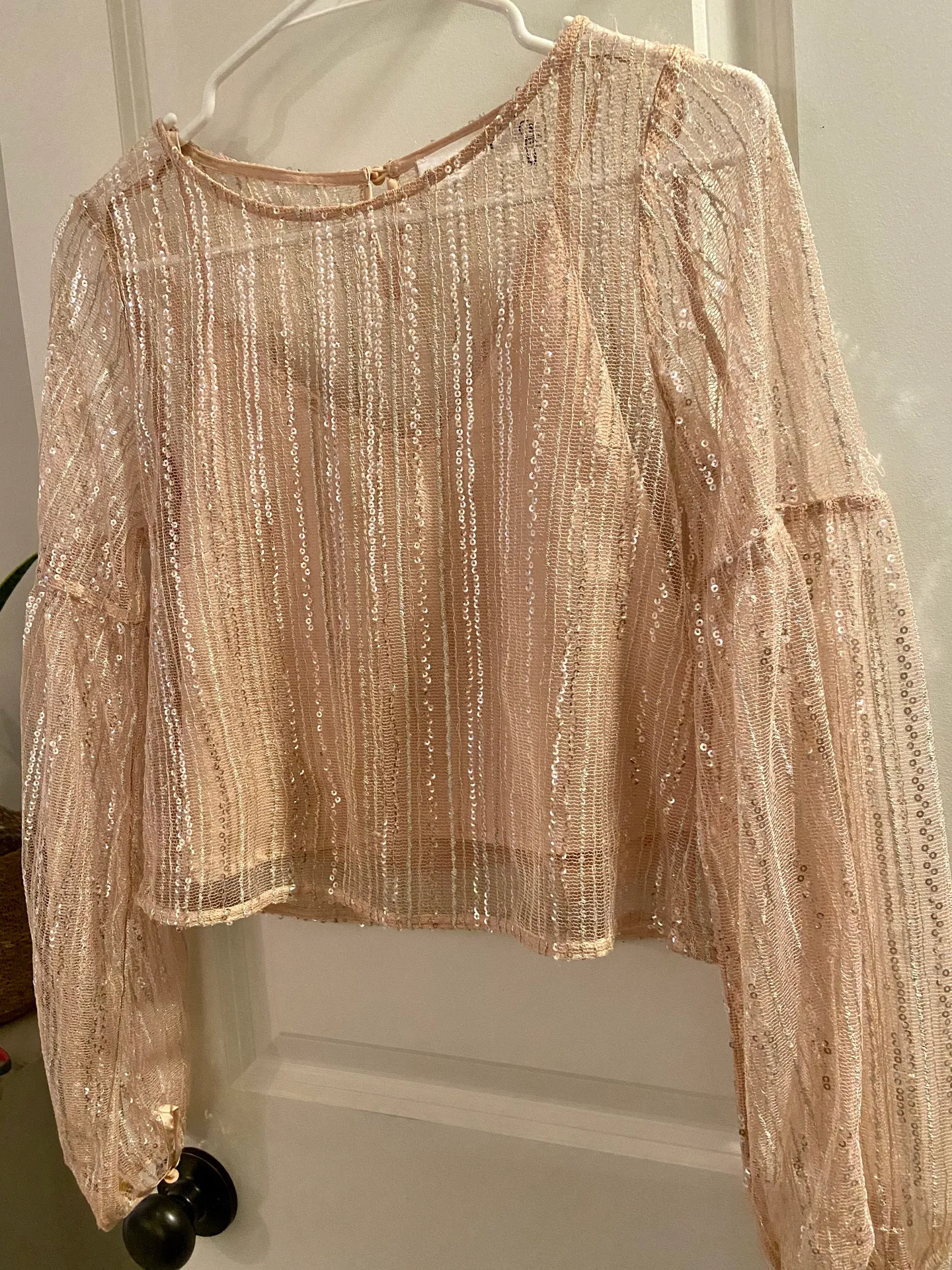 Line and Dot Sequin Blouse - Image 6