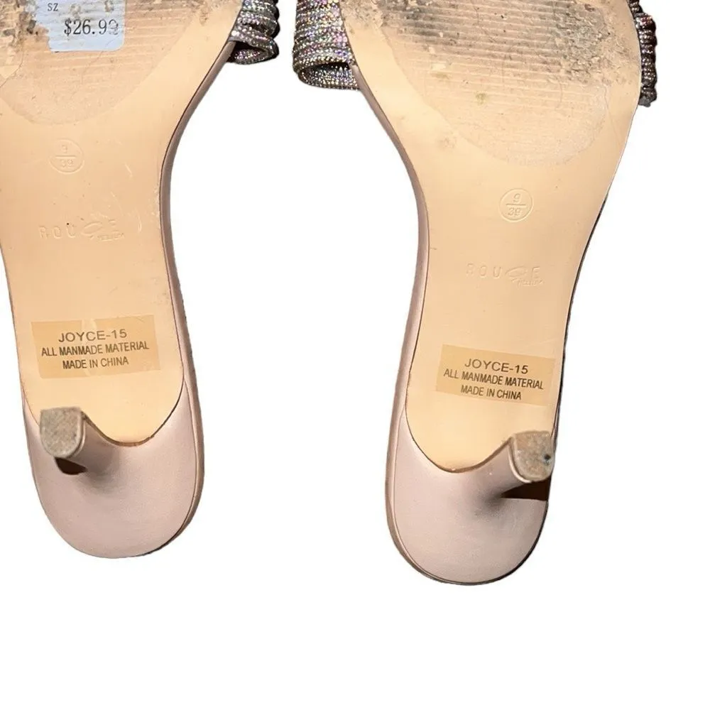 Rouge Helium Braided Rhinestone Heel Sandals Size 9 - Image 6