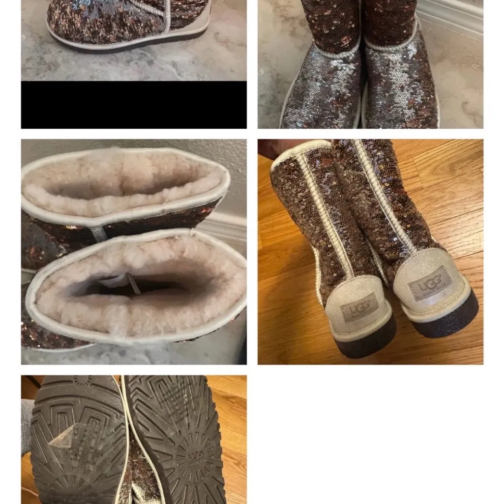 Ugg Sequin Fur-Lined Boots - Image 2