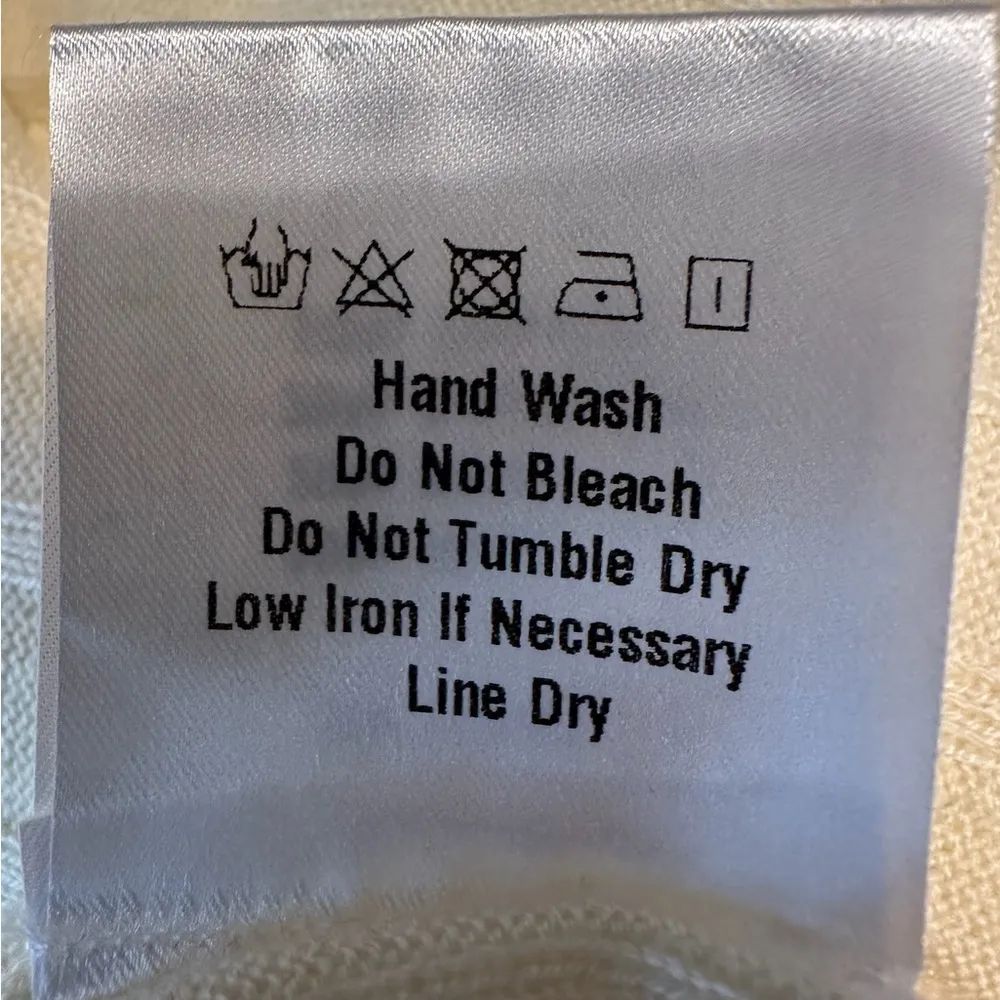 NWT  Cream Ribbed Knit High Neck Sweater Dress Wool Blend Size Medium - Image 5