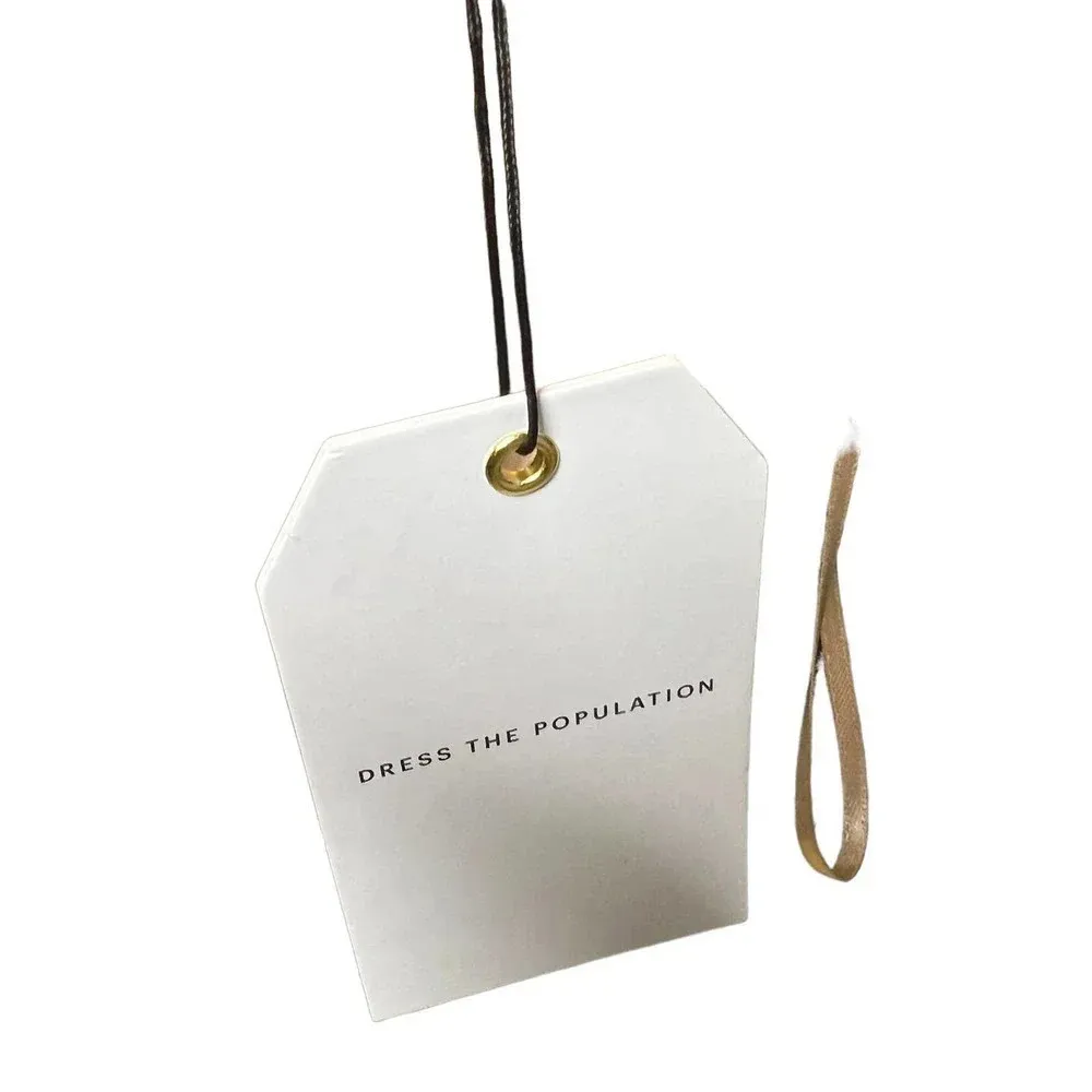 Dress The Population Cap Sleeve Faux Wrap Lace Dress Black Nude‎ Size L - Image 12