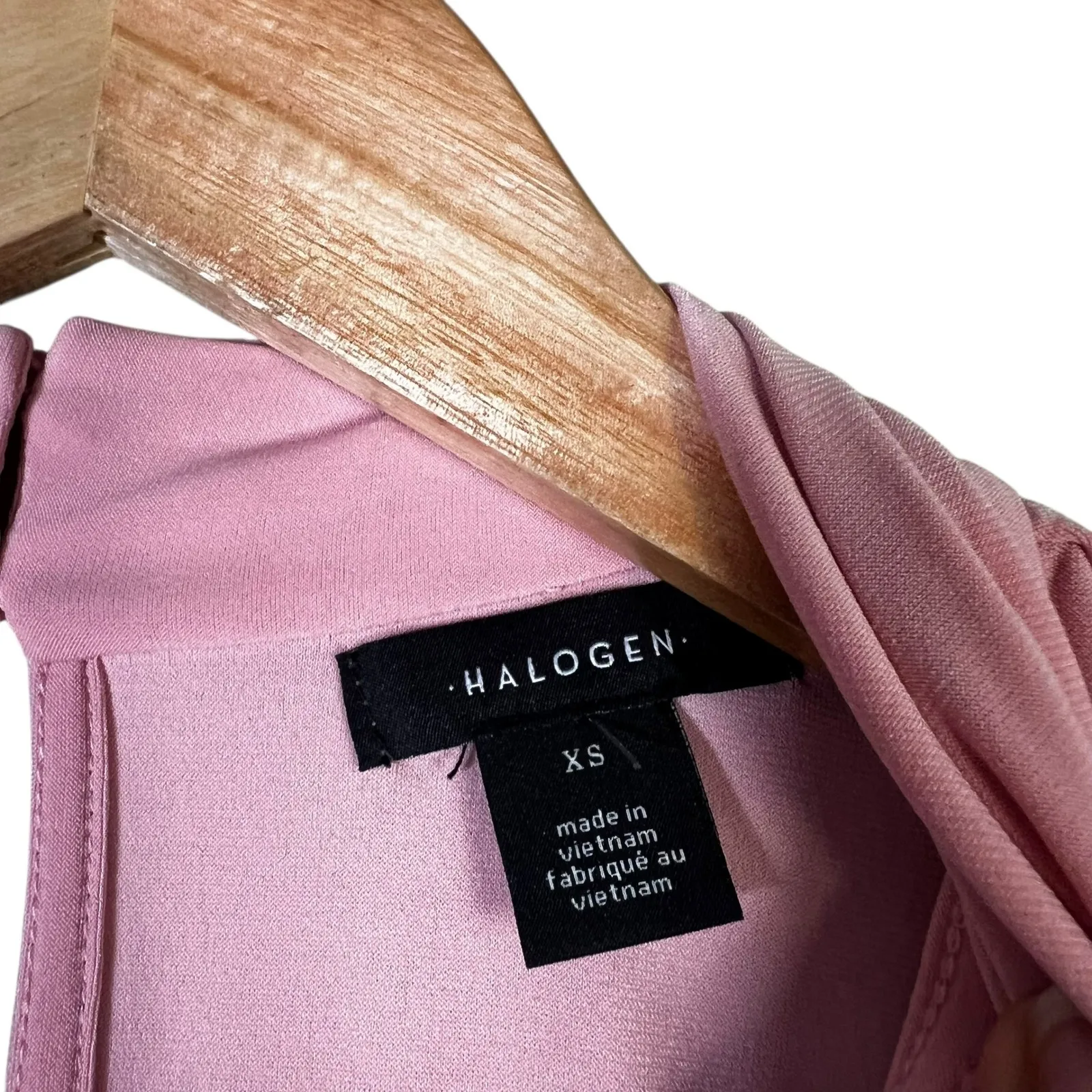 Halogen Womens Pink Mock Neck Ruched Draped Sleeveless Top XS Nordstrom - Image 5