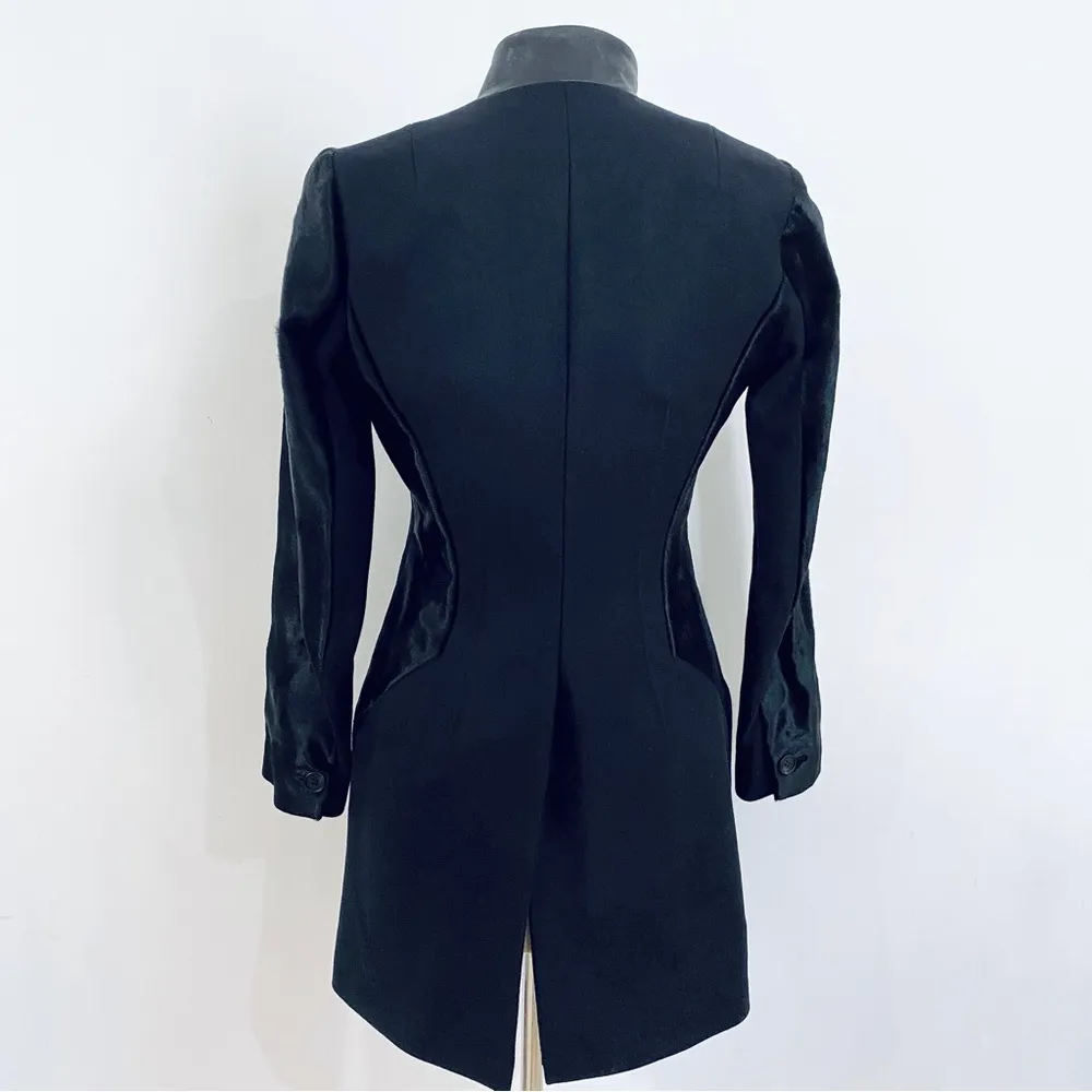 All Saints beautiful tailored wool and pony hair/cowhide leather jacket - Image 3