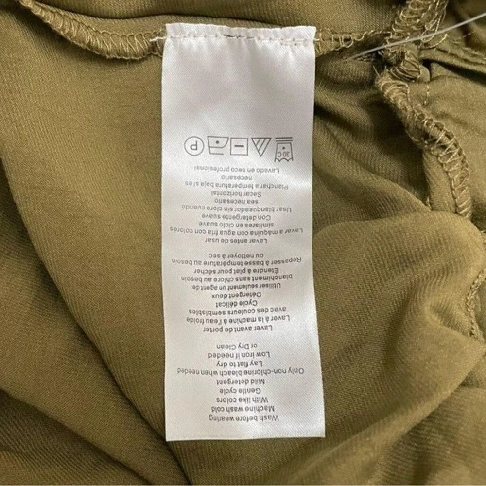 NWT Motherhood Maternity Underbelly Olive Charmeuse Jogger Pants Women’s Large - Image 16