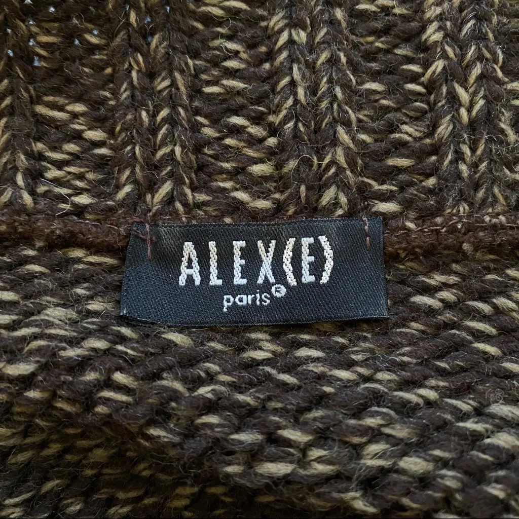 Alex E Double Zip Front Sherpa Lined Sweater Jacket Brown Size Small - Image 7