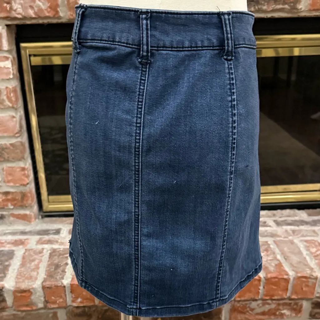 Celebrity Pink Y2K VTG Dark Blue A-Line Mini Skirt w/ Buttons / 7 Juniors / EUC - Image 7