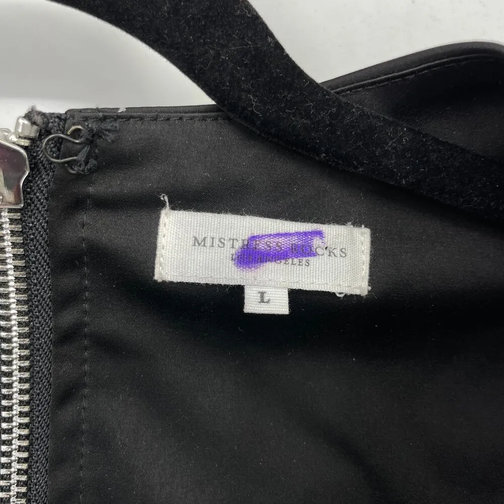 Mistress Rocks Top Womens Size Large Decisions Bralette Long Sleeve Black - Image 4