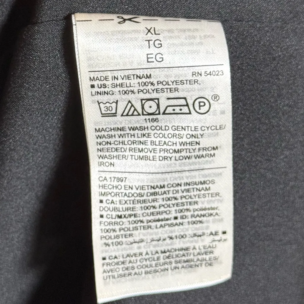 Black Floral Long Sleeve Midi Dress Ruffle Hem Flowy Fit Women’s XL Old Navy - Image 8