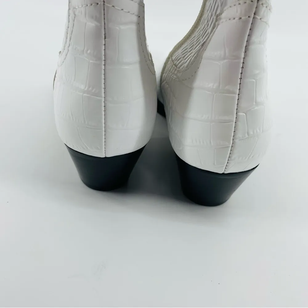 Something Navy Wesley White Cowboy‎ Booties 7.5 - Image 14