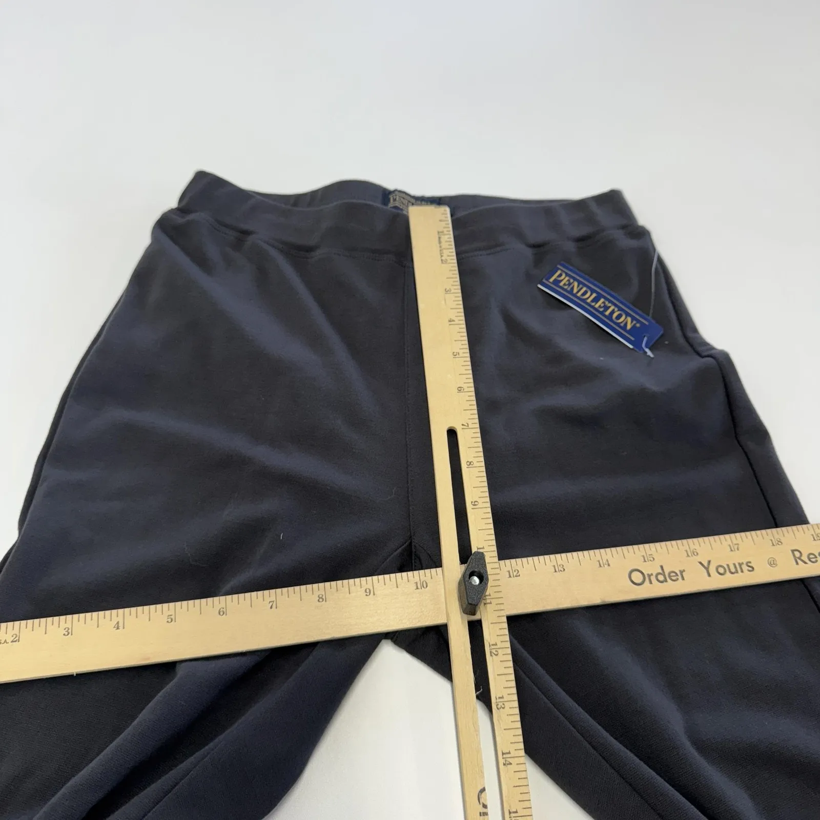 Pendleton Pants Womens Medium Black Grey‎ Stretch Rayon Blend Pull On Essentials - Image 8