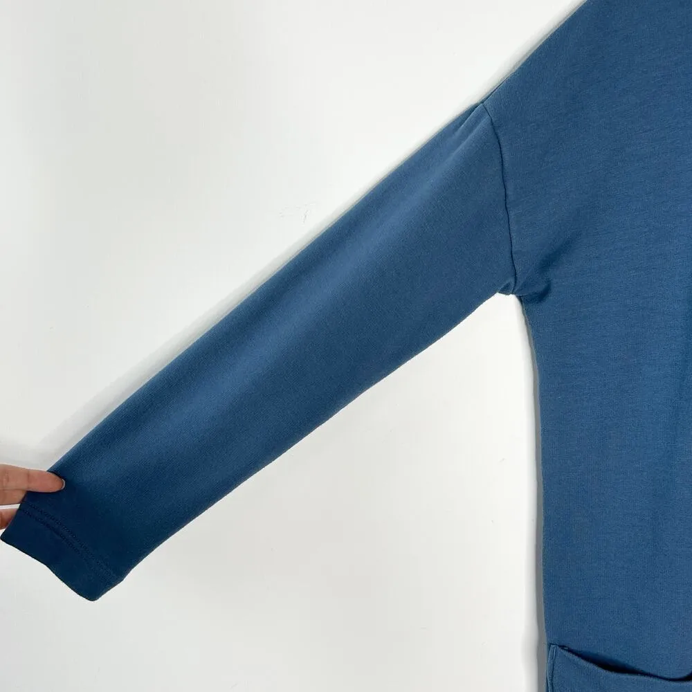 FREE FLY Bamboo Thermal Fleece Cardigan Womens Size Small Comfort Outdoor Cozy Blue - Image 4