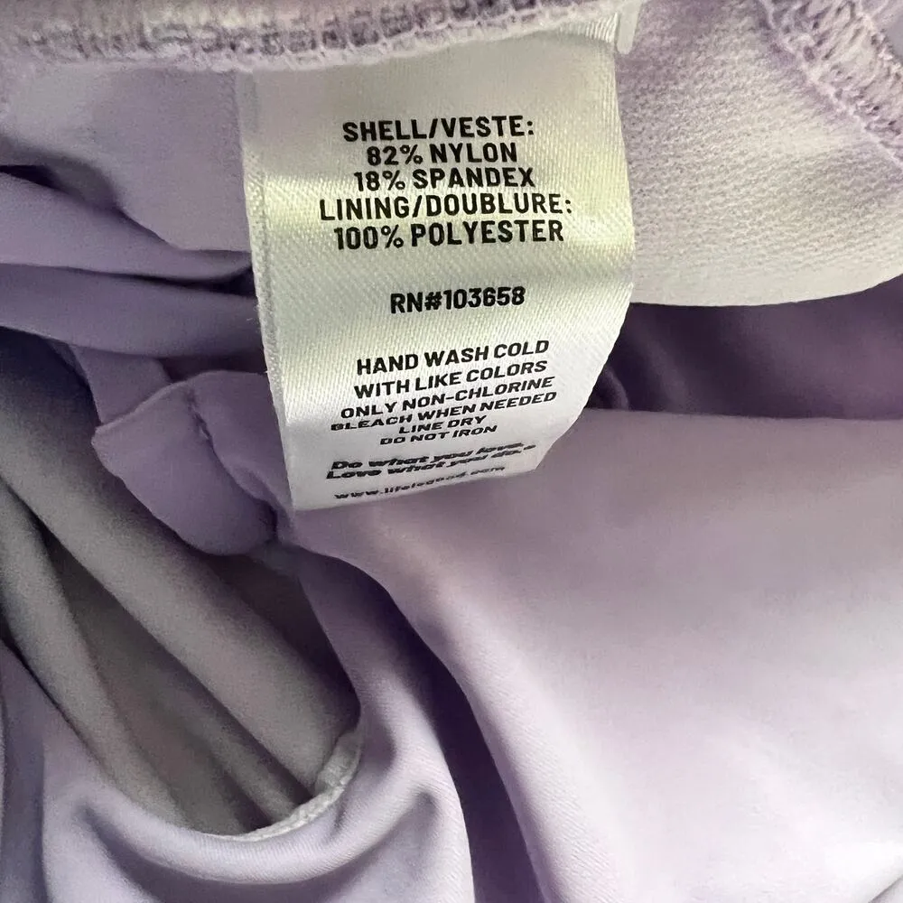 Life is Good Women's Swimsuit  Lilac with Flowers and Back String Detail Sz M - Image 3