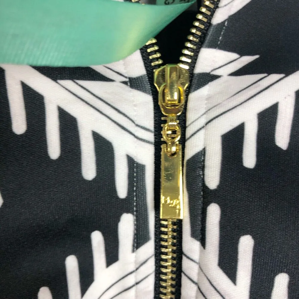 Mistress Rocks  Black White Sugar High Bomber Jacket Size Small - Image 3