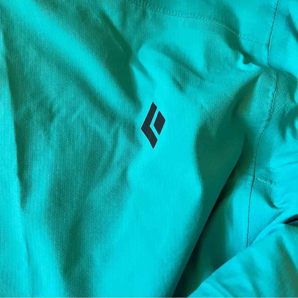 Black Diamond Highline Stretch Shell breathable rain jacket in turquoise Blue - Image 13