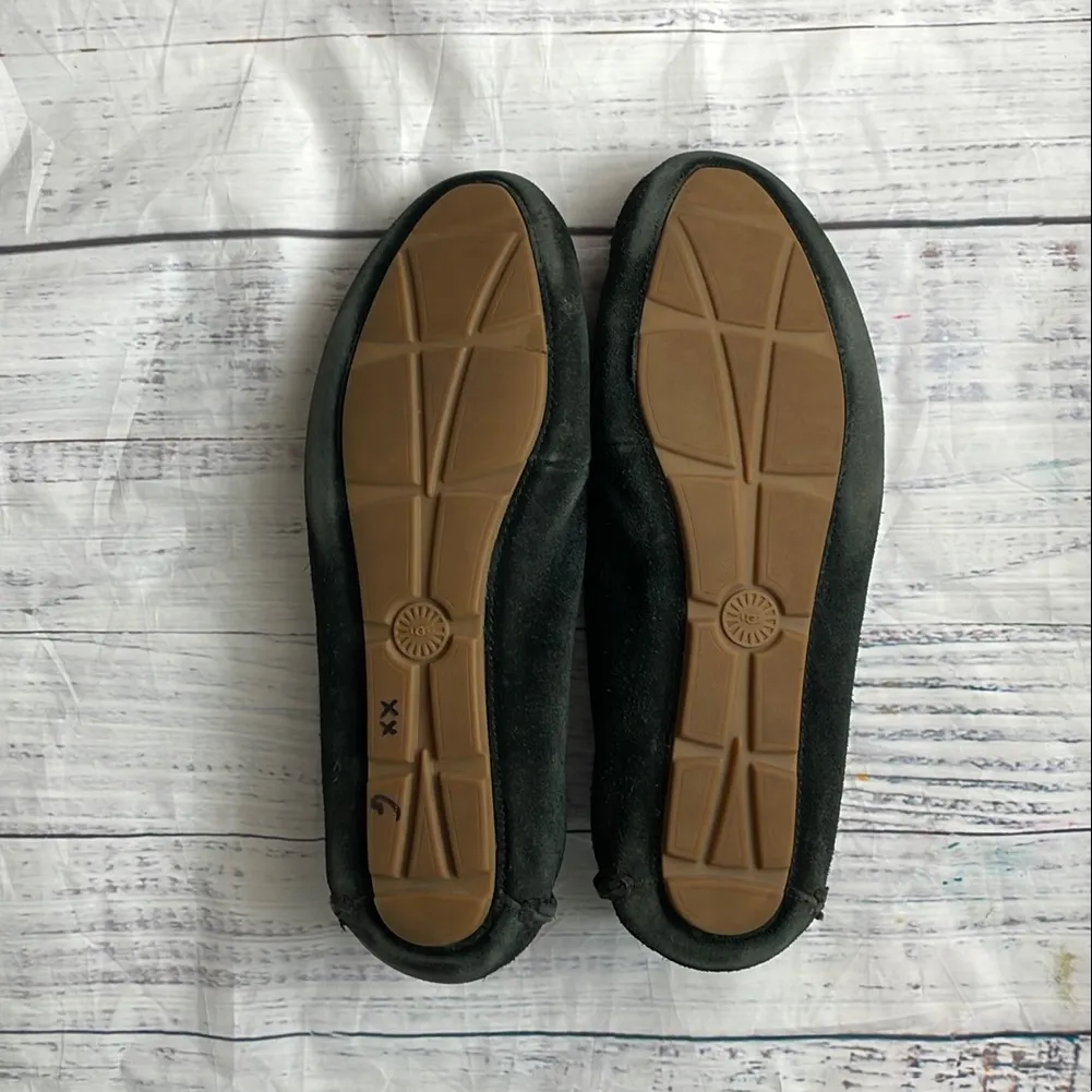 UGG Black Flats with Bow Detail - Image 4