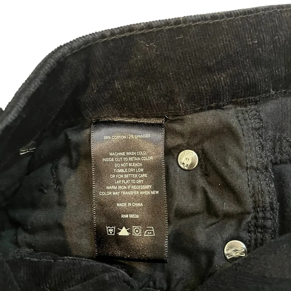 Kut from Kloth Mia Toothpick Mid Rise Skinny Black Corduroy Jeans, Sz 2 - Image 12