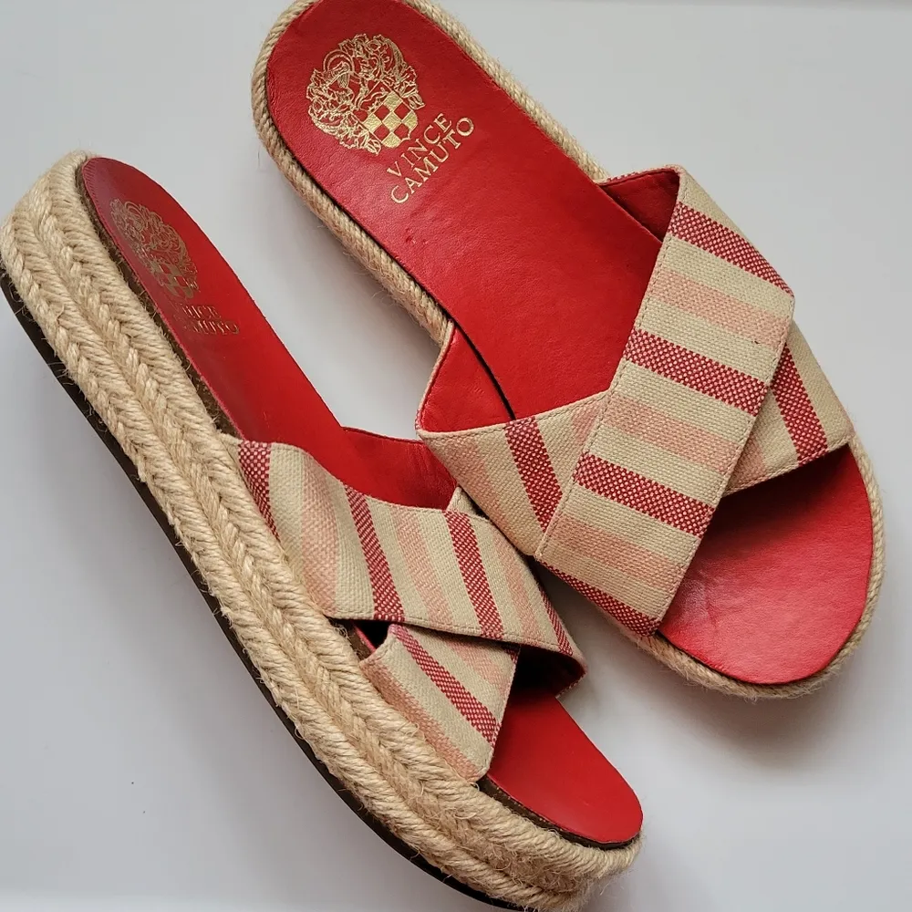 Vince Camuto Caran red striped flatform sandals size 7½ - Image 6