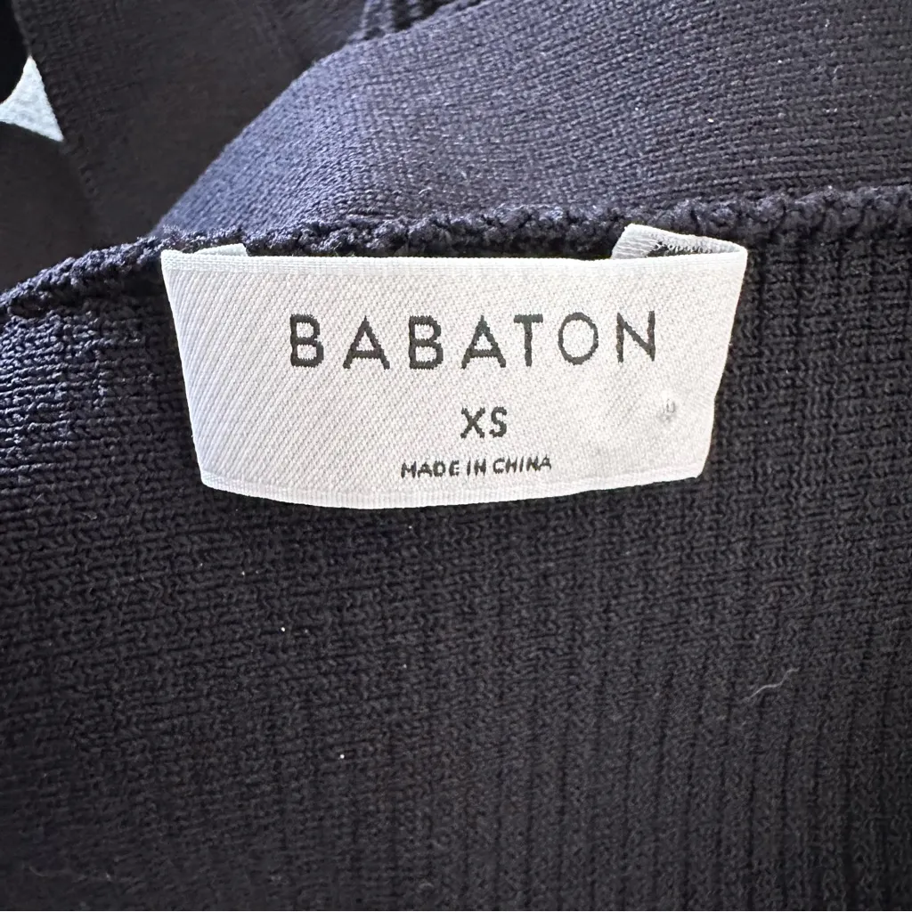 Aritzia Babaton Women’s Black Cropped Ribbed Sculpt Tank XS - Image 3