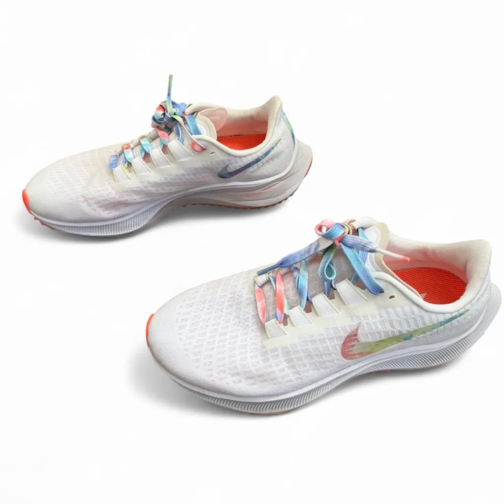 Nike Air Zoom Pegasus 37 Tie-Dye Women's 8.5 Running Shoes White Workout Outdoor - Image 4