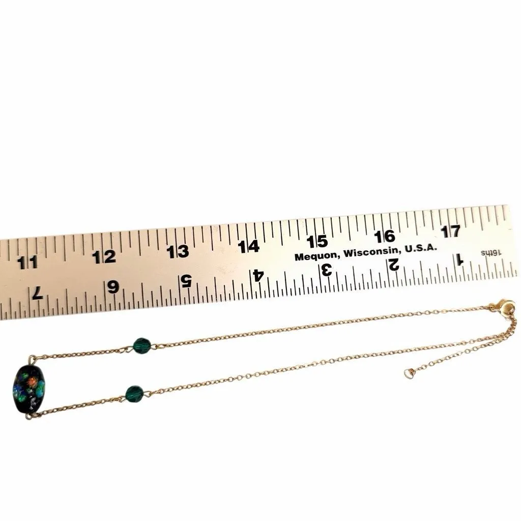 Sarah Coventry Vintage Art Glass Confetti Bead Necklace - Image 7