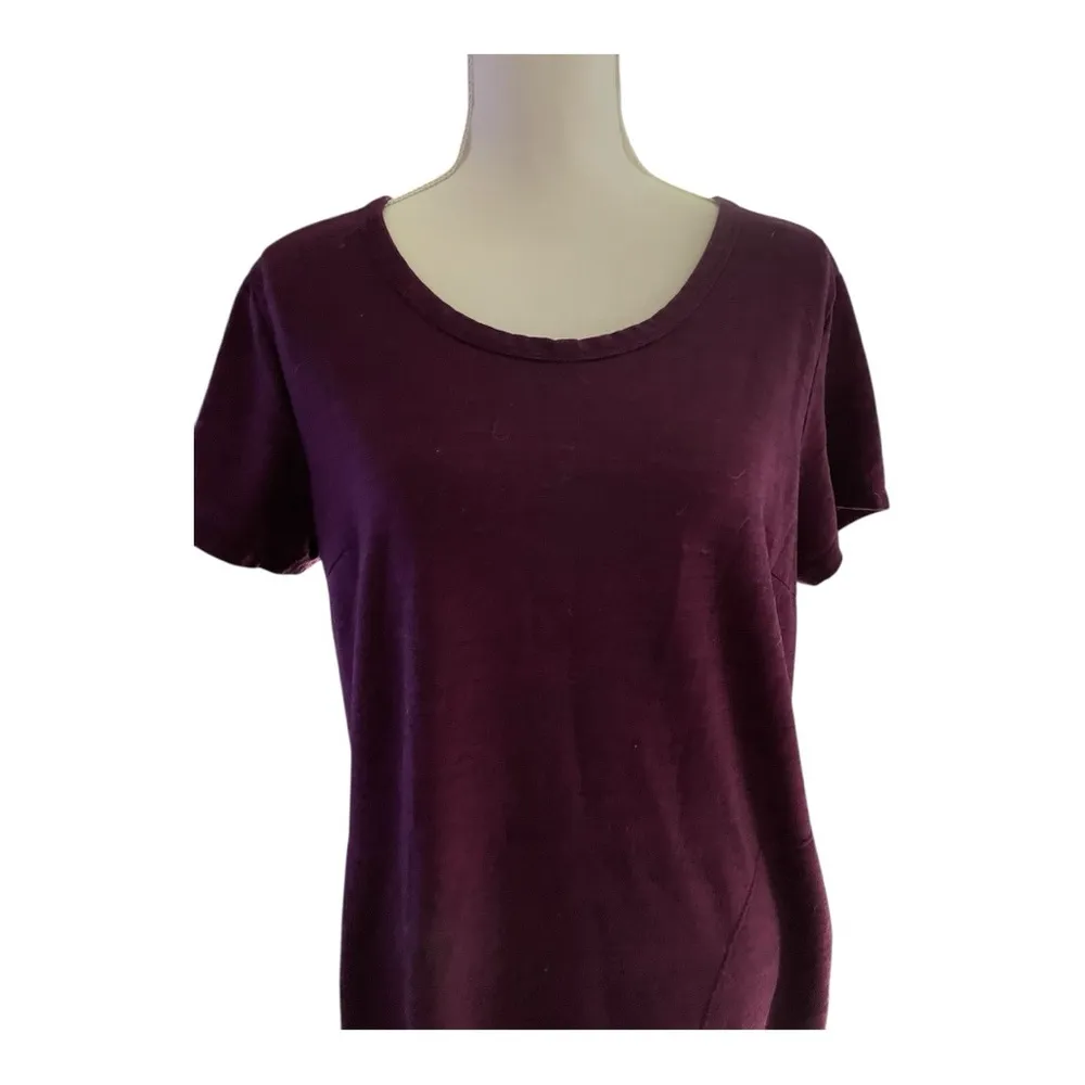 Women’s 32 Degrees Purple Relaxed Short Sleeve Dress With Pickets - Image 3