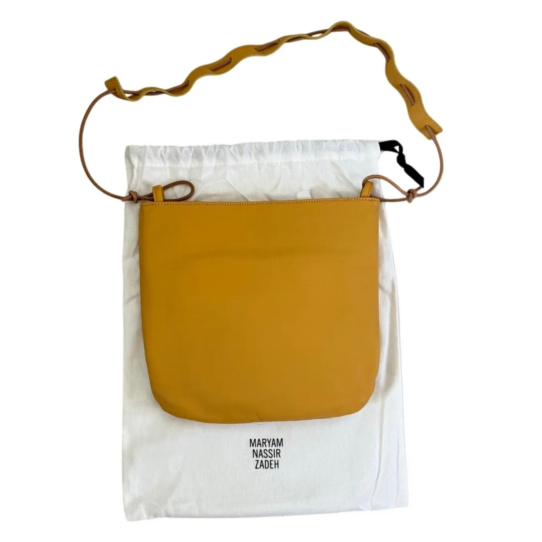 Maryam Nassir Zadeh Script Purse Amber, Genuine Leather, Made in Italy, Sold Out Yellow - Image 2