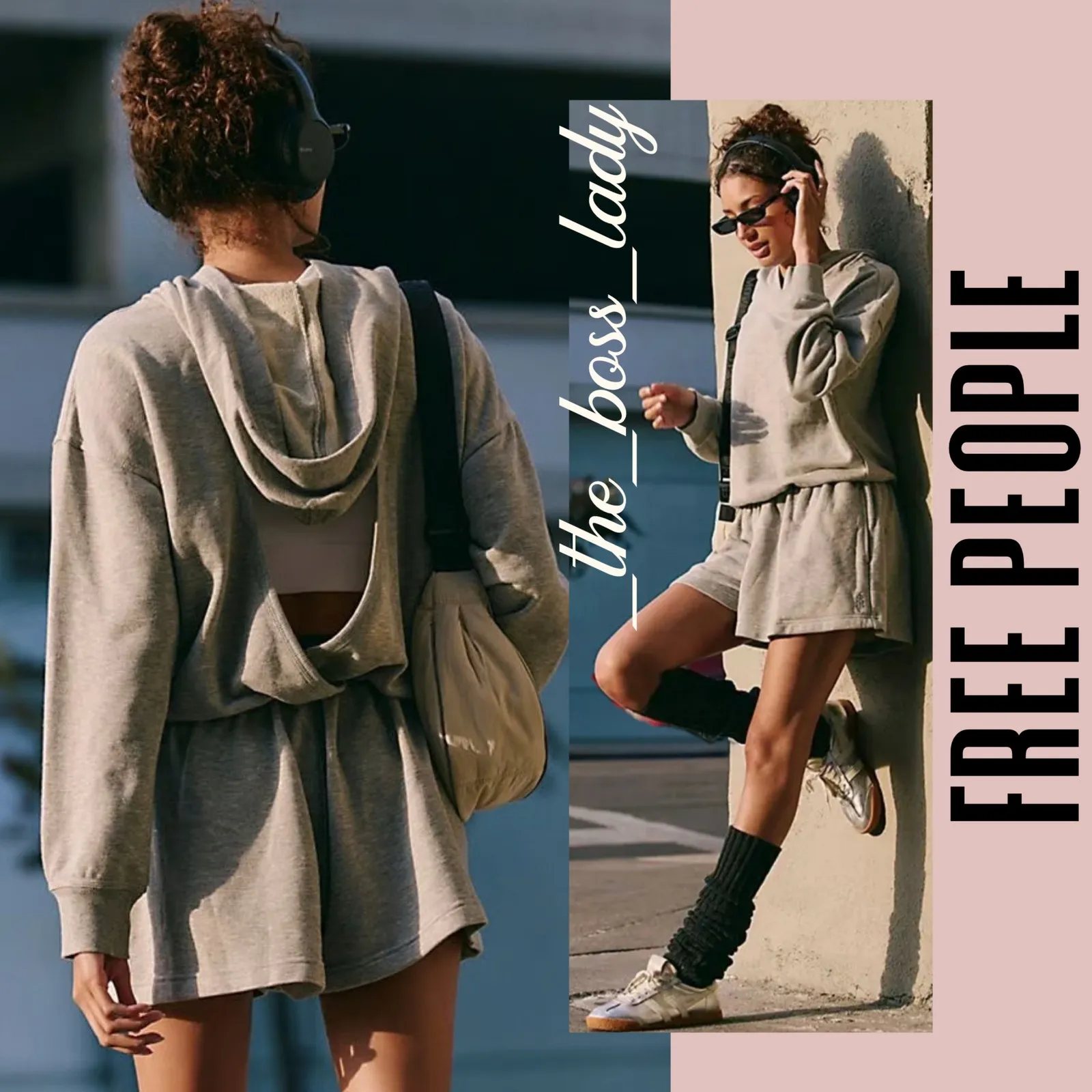 Free People romper hooded activewear cutout back onesie jumpsuit workout XS - Image 8