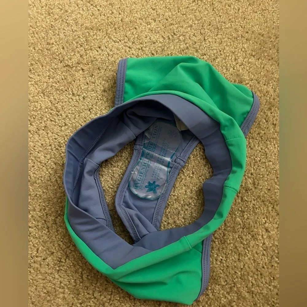 93 Play Street Crossover Bikini Bottom Green Size M - Image 4