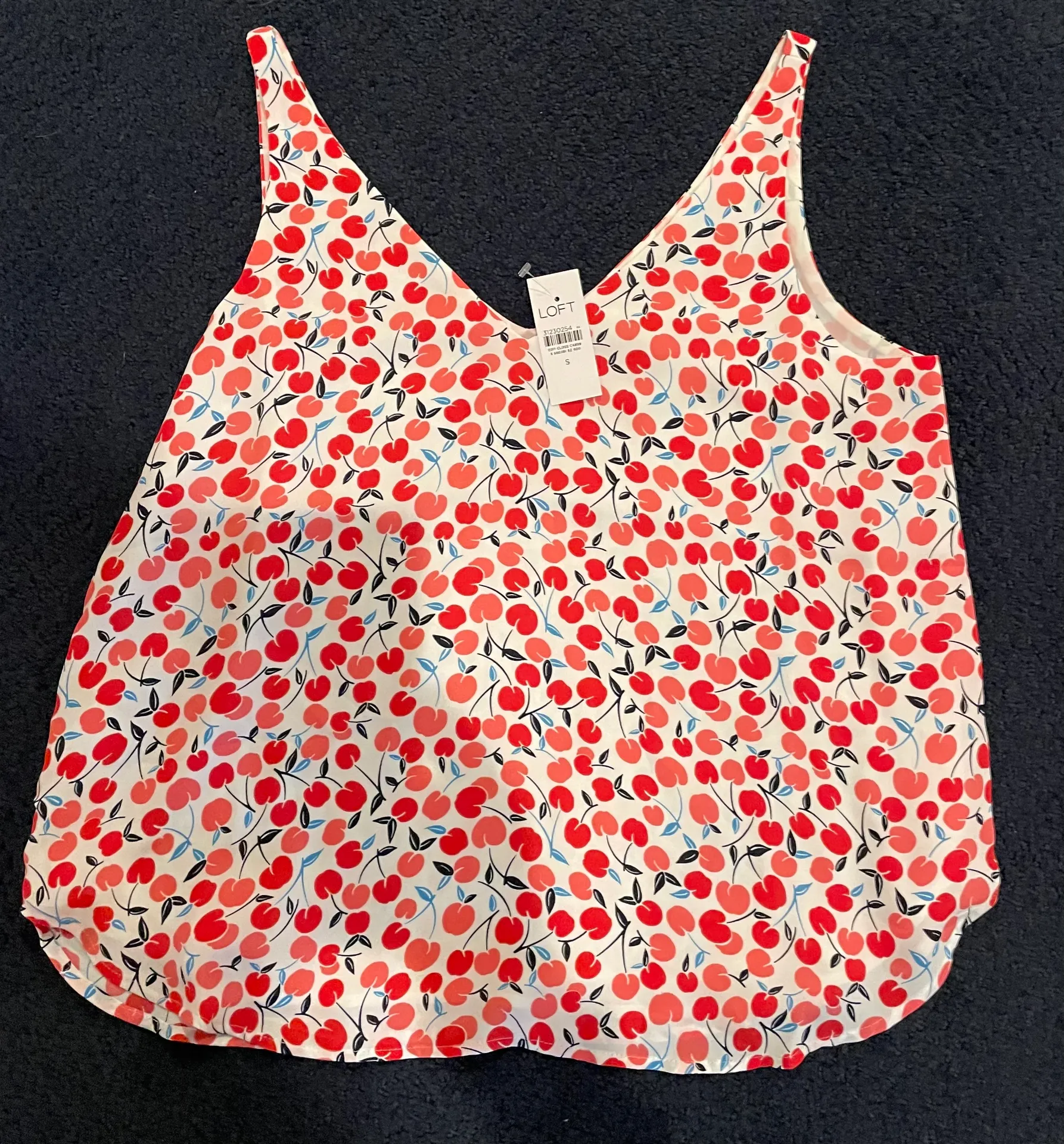 NWT  Cherry V-Neck Shell - Image 4