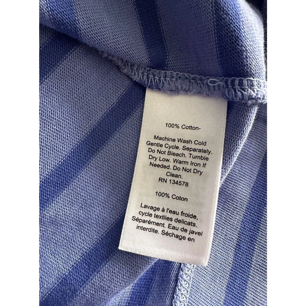 New Vineyard Vines Overdyed LS Stripe Knit Dress Cotton Indigo Marlin Color XS - Image 5