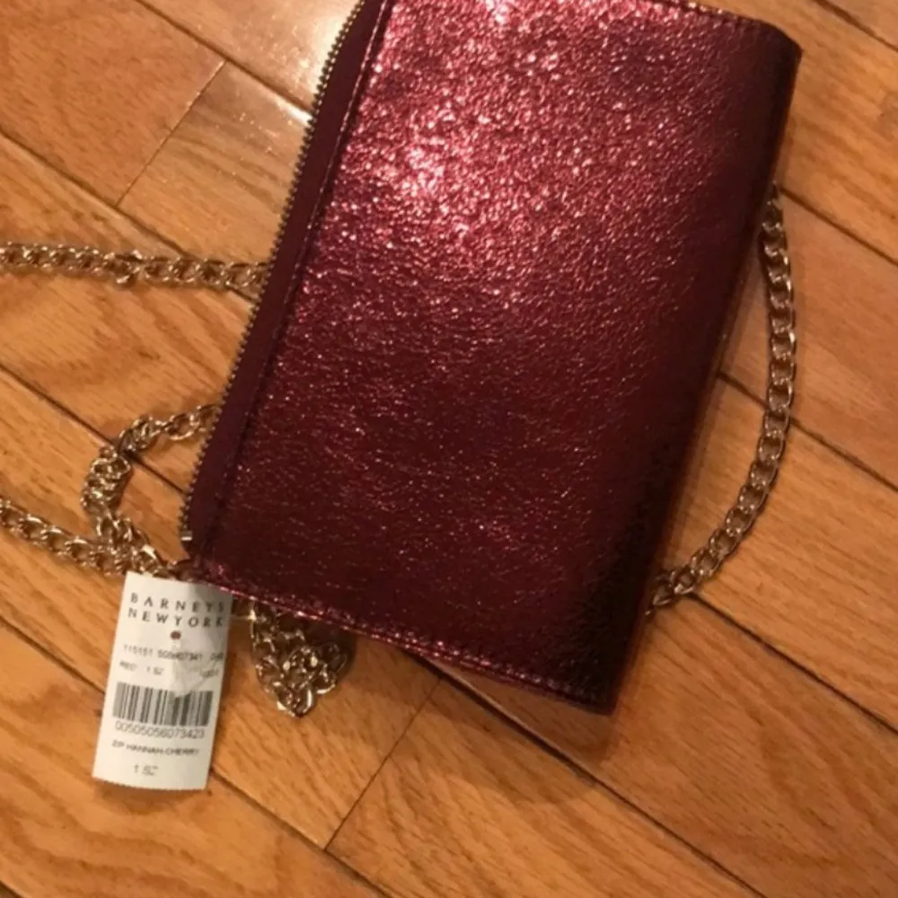 Barneys New York cherry metallic leather bag - Image 8