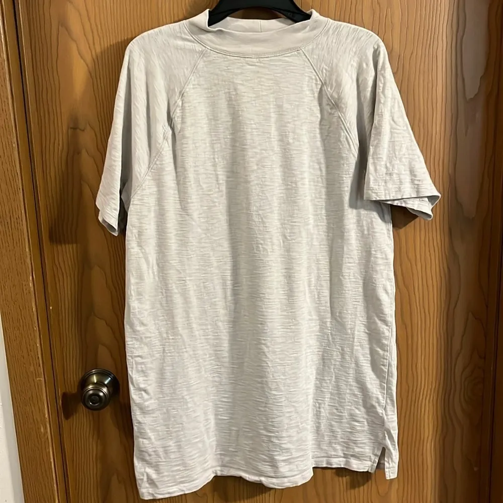 Universal Thread Mock Neck‎ Light Gray T Shirt Dress Medium - Image 4