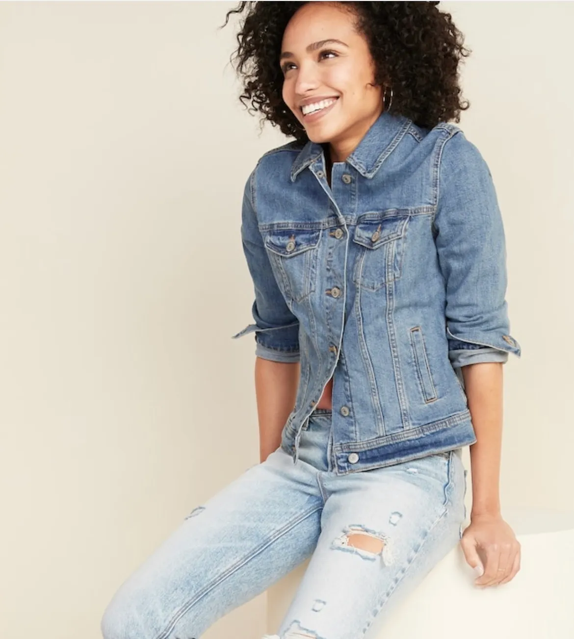 Fitted Denim Jacket - Image 2