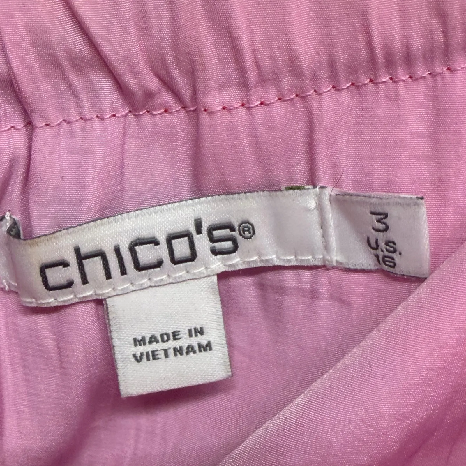 Chicos Trapeze Dress Womens 16 Multicolor Floral Foliage Print Tie Back Tropical - Image 10