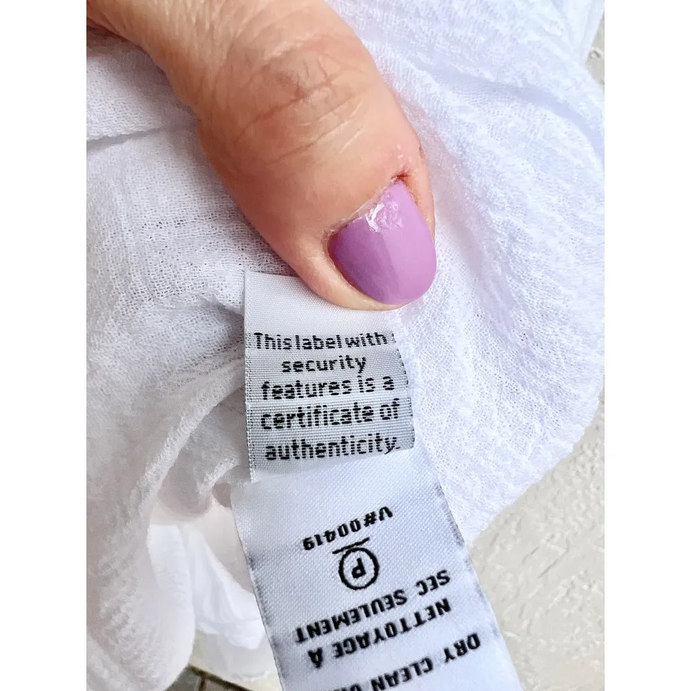 Diane Von Furstenberg Faux Wrap Tiered Queenie Midi Dress White Women's Size 8 - Image 10