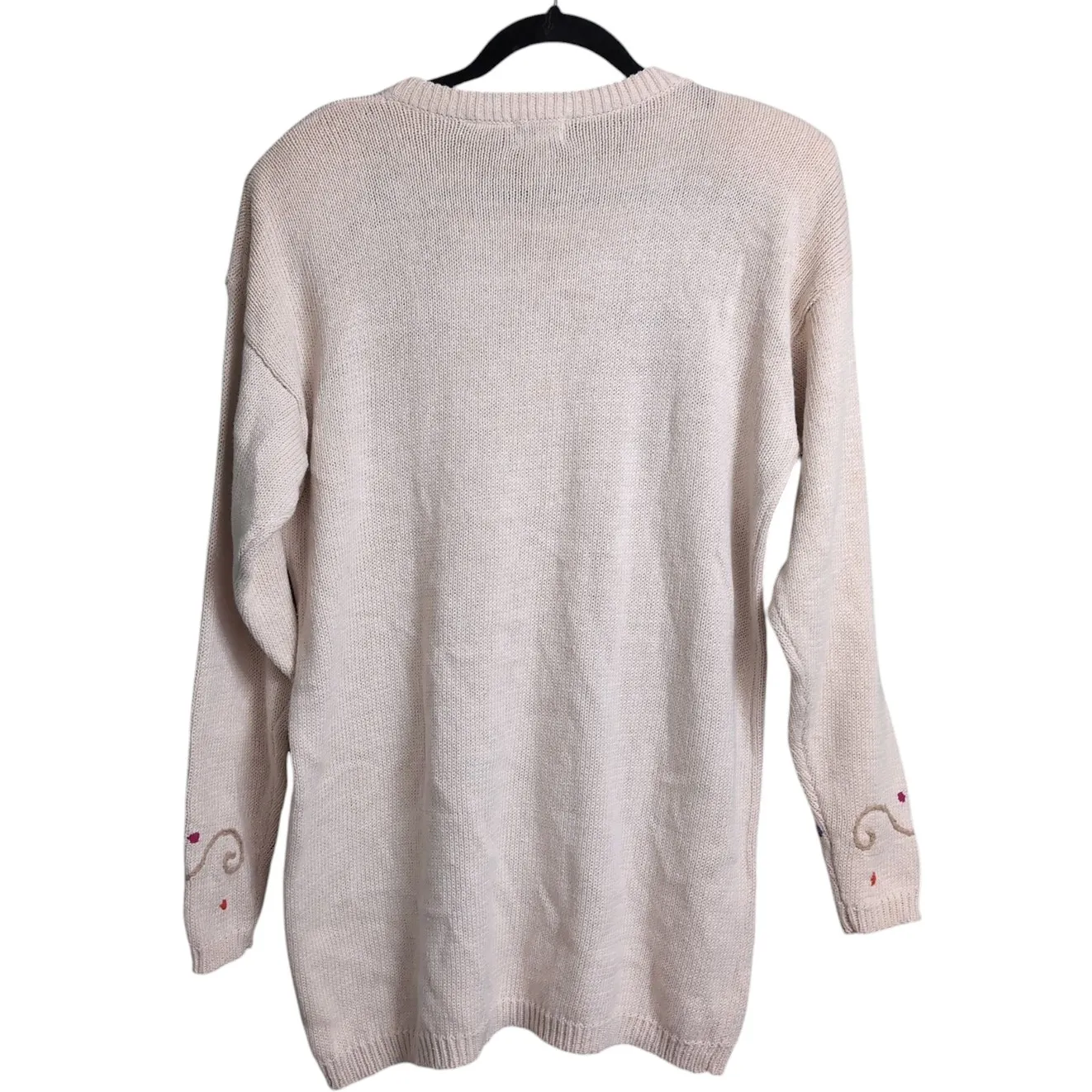 Basic Editions Halloween Sweater Vintage Pumpkins Candy Corn Novelty M Orange Size M - Image 5