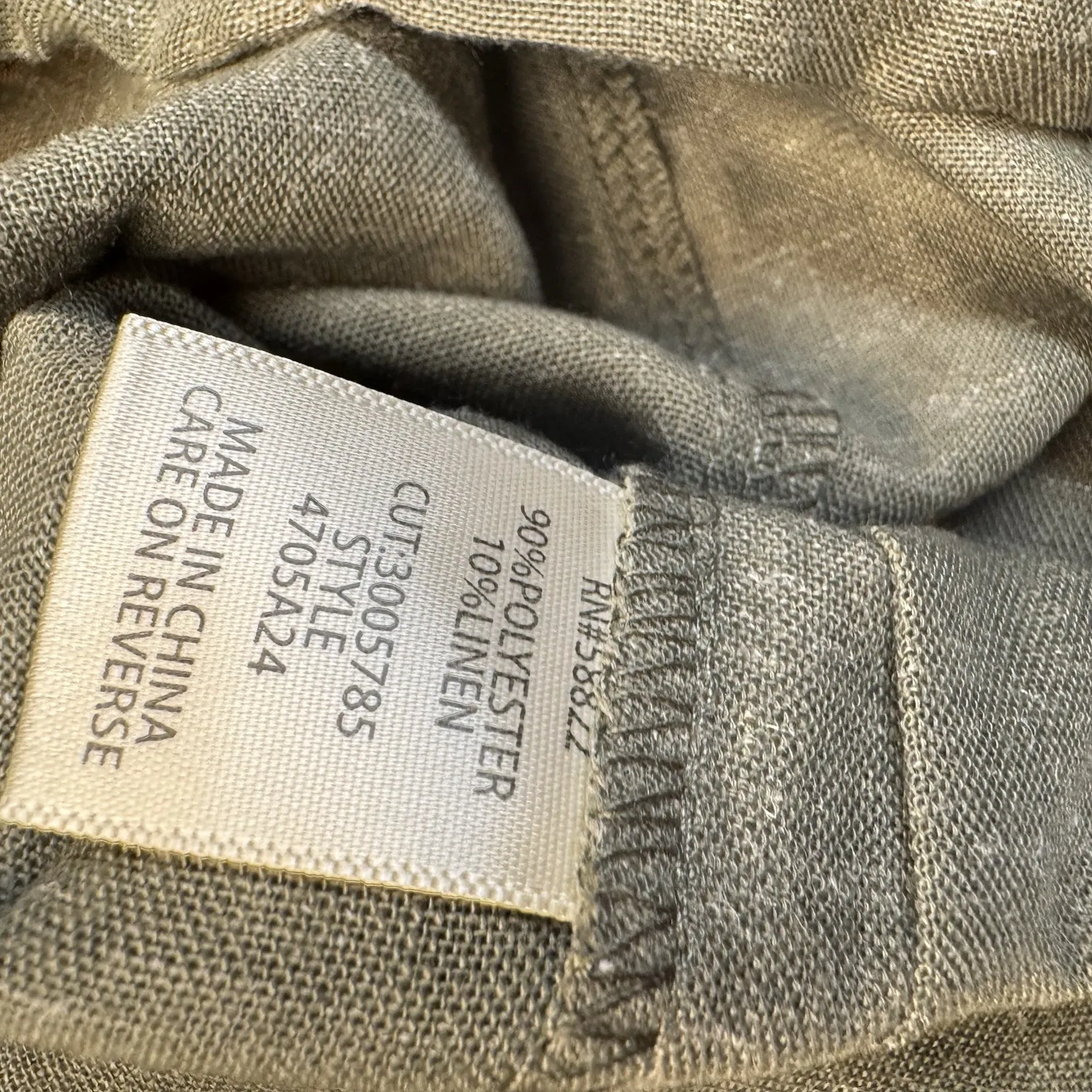 Max Studio Linen-Blend Jacket Women's Large New With Tags ($148‎ Retail) Olive - Image 7
