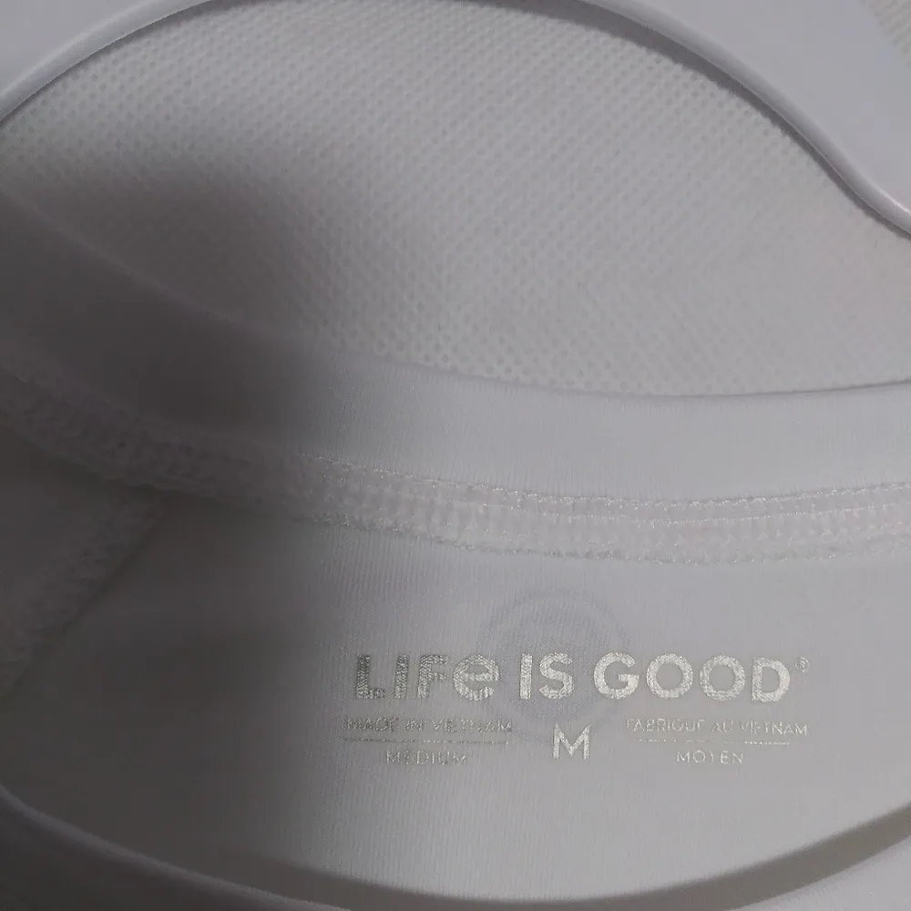 Life is Good Rash Guard Women Long Sleeve UPF 50 Summer White Vacation Size M - Image 3