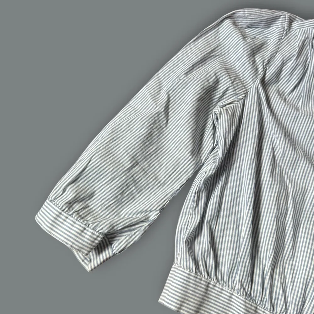 Wrap Top in Indigo Stripe - Image 6