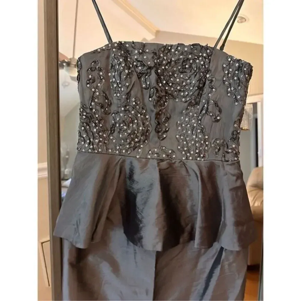 Spiegel Gray‎ Silver A Line Skirt Size 8 - Image 2